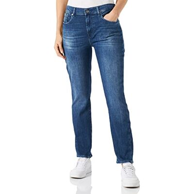 7 For All Mankind Women's Relaxed Skinny Slim Illusion Jeans, Bleu moyen., taille unique 7 For All Mankind Women's Relaxed Skinny Slim Illusion Jeans, Bleu moyen., taille unique