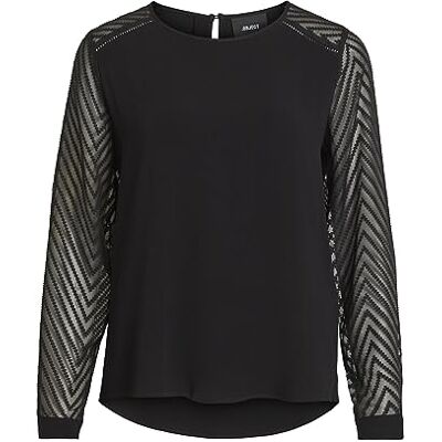Object NOS Objzoe L/S Top Noos Blouse Femme, Noir (Black Black), 36 Object NOS Objzoe L/S Top Noos Blouse Femme, Noir (Black Black), 36