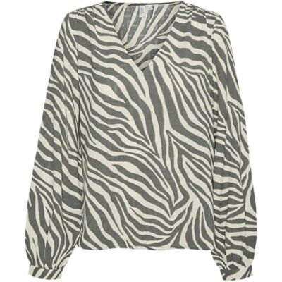 VERO MODA Vmteagan L/S Haut À Col en V Wvn Btq Ga Chemisier à manches longues Femme VERO MODA Vmteagan L/S Haut À Col en V Wvn Btq Ga Chemisier à manches longues Femme