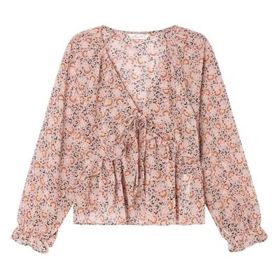 Springfield 7.g.m. Blusa Rosa Lurex Print Chemisier Femme Springfield 7.g.m. Blusa Rosa Lurex Print Chemisier Femme