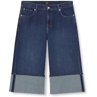 7 For All Mankind Culotte Radar avec manchette large, bleu foncé, 31W 7 For All Mankind Culotte Radar avec manchette large, bleu foncé, 31W