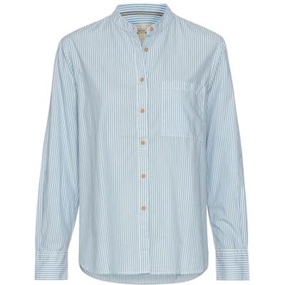 camel active Chemisier à rayures pour femme, coupe décontractée, bleu/blanc, L camel active Chemisier à rayures pour femme, coupe décontractée, bleu/blanc, L