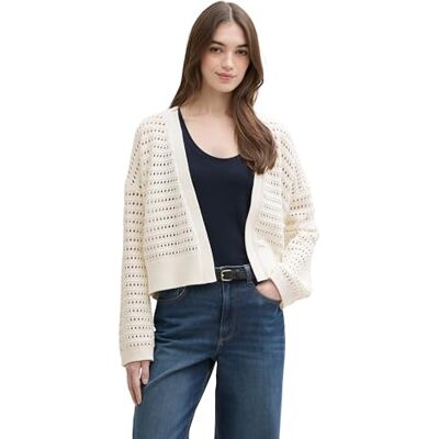 TOM TAILOR Denim 1045620 Cardigan en tricot Femme TOM TAILOR Denim 1045620 Cardigan en tricot Femme