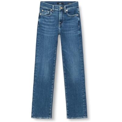 7 For All Mankind Jean The Straight Crop Sliillsat pour femme, Bleu moyen., 23 7 For All Mankind Jean The Straight Crop Sliillsat pour femme, Bleu moyen., 23