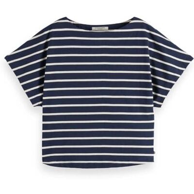Scotch & Soda Slash Neck Jersey Top haut Femme Scotch & Soda Slash Neck Jersey Top haut Femme