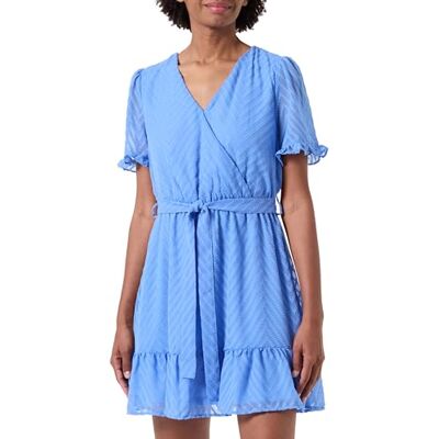 VILA Vimichelle S/S Belted Short Dress/Ka Robe d'été Femme VILA Vimichelle S/S Belted Short Dress/Ka Robe d'été Femme