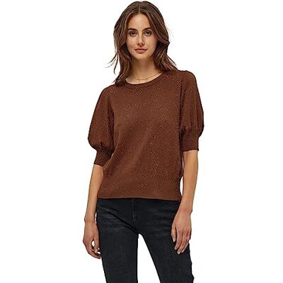 Minus Liva T-shirt en Tricot Métallique À Manches Mi-longues et Col Rond T-shirt en tricot métallique à manches mi-longues et col rond Femme Minus Liva T-shirt en Tricot Métallique À Manches Mi-longues et Col Rond T-shirt en tricot métallique à manches mi-longues et col rond Femme
