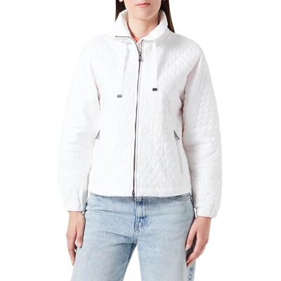 Geox Veste courte W MELEDA pour femme, blanc brillant, 36, Blanc brillant, 40 Geox Veste courte W MELEDA pour femme, blanc brillant, 36, Blanc brillant, 40