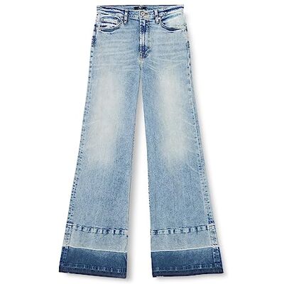 7 For All Mankind Jean Dojo Decade avec ourlet déplié pour femme, bleu clair, 24 7 For All Mankind Jean Dojo Decade avec ourlet déplié pour femme, bleu clair, 24