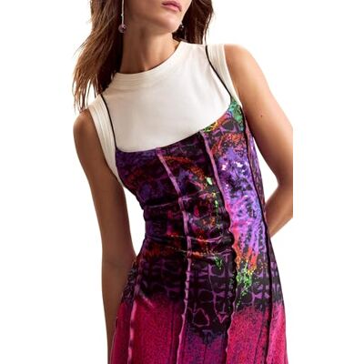 Desigual ABITO LUNGO DONNA VIOLA Desigual ABITO LUNGO DONNA VIOLA