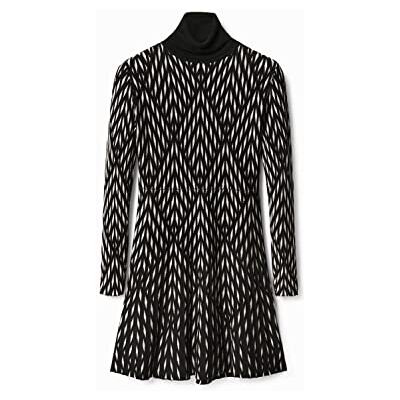 Desigual Robe décontractée pour femme, Noir, XS Desigual Robe décontractée pour femme, Noir, XS