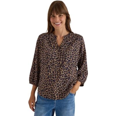 Cecil 3413554 Tunique à manches 3/4 avec col fendu et motif léon Femme (lot de 1) Cecil 3413554 Tunique à manches 3/4 avec col fendu et motif léon Femme (lot de 1)