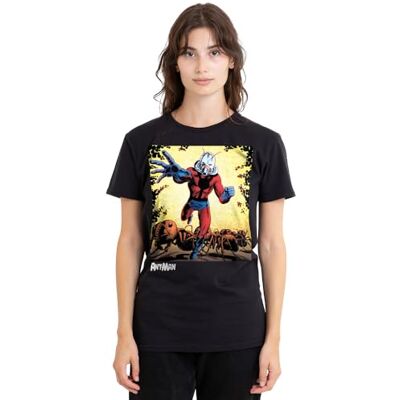 Marvel Ant-Man And The Wasp: Quantumania Antman Crackle Ladies T Shirt, Black T-shirt Femme Marvel Ant-Man And The Wasp: Quantumania Antman Crackle Ladies T Shirt, Black T-shirt Femme