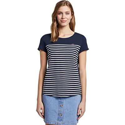TOM TAILOR Denim Dames Veste courte avec capuche 1020623, 14482 Deep Black, XL TOM TAILOR Denim Dames Veste courte avec capuche 1020623, 14482 Deep Black, XL