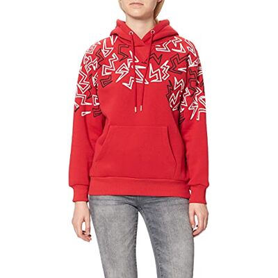 LTB Jeans Toceri Sweater Femme, Crimson White Black Mix Pattern 12463, XS LTB Jeans Toceri Sweater Femme, Crimson White Black Mix Pattern 12463, XS