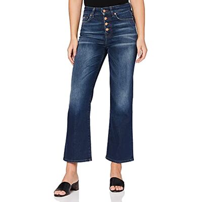 7 For All Mankind Hw Vintage Cropped Boot Jean Bootcut Femme, Bleu (Dark Blue Pl), 32W / 28L 7 For All Mankind Hw Vintage Cropped Boot Jean Bootcut Femme, Bleu (Dark Blue Pl), 32W / 28L