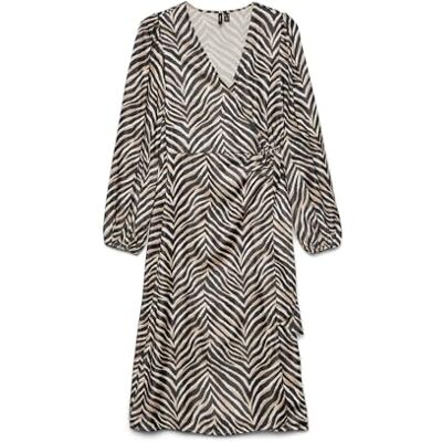 VERO MODA Vmvina Sonya Ls Calf Wrap Dress Wvn Ga Vmvina Sonya Ls Wvn Ga Robe à col mollet Femme (lot de 1) VERO MODA Vmvina Sonya Ls Calf Wrap Dress Wvn Ga Vmvina Sonya Ls Wvn Ga Robe à col mollet Femme (lot de 1)
