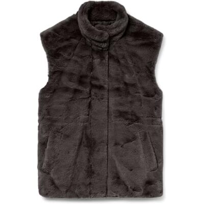 VERO MODA Vmsonjapoppy Ga Boo Manteau en fausse fourrure, Gâteau chocolat, L VERO MODA Vmsonjapoppy Ga Boo Manteau en fausse fourrure, Gâteau chocolat, L