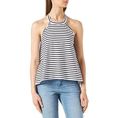 LTB Jeans Peceta Débardeur Femme, White Black Stripes 5246, S LTB Jeans Peceta Débardeur Femme, White Black Stripes 5246, S