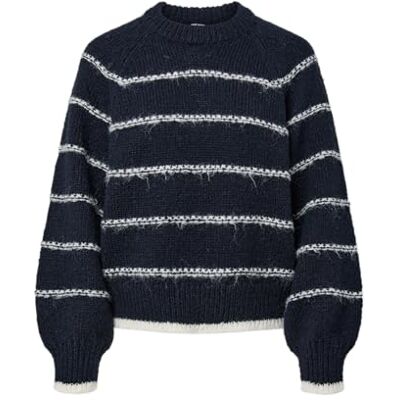 PIECES Pcnelia Ls O-Neck Knit Noos Bc, Sky Captain, XS PIECES Pcnelia Ls O-Neck Knit Noos Bc, Sky Captain, XS
