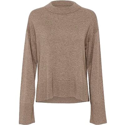 Part Two Pull à col rond pour femme, coupe décontractée, manches courtes, épaules larges Pull Femme Part Two Pull à col rond pour femme, coupe décontractée, manches courtes, épaules larges Pull Femme