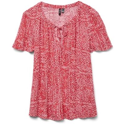 VERO MODA Vmmenny String Ss Top WVN Ga pour femme, Dubarry, XS VERO MODA Vmmenny String Ss Top WVN Ga pour femme, Dubarry, XS