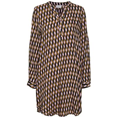 KAFFE Women's Shirt Tunic With Roll Up Sleeves Oversized Long Blouse Casual Dress Femme KAFFE Women's Shirt Tunic With Roll Up Sleeves Oversized Long Blouse Casual Dress Femme