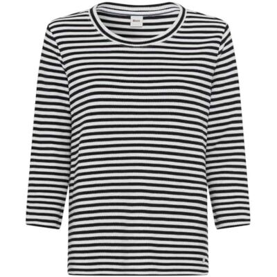 BRAX T-shirt Bonnie en coton à rayures pour femme, Bleu marine (22), 38 BRAX T-shirt Bonnie en coton à rayures pour femme, Bleu marine (22), 38