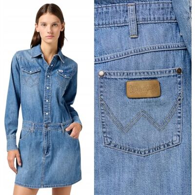 Wrangler Ls Denim Dress Robe décontractée Femme Wrangler Ls Denim Dress Robe décontractée Femme