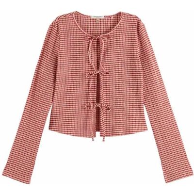 Scotch & Soda Structured Gingham Ls T-shirt T-shirt Femme Scotch & Soda Structured Gingham Ls T-shirt T-shirt Femme