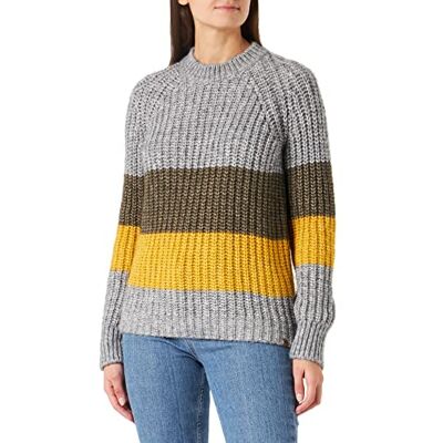 camel active Womenswear Pull pour femme, gris clair, M camel active Womenswear Pull pour femme, gris clair, M