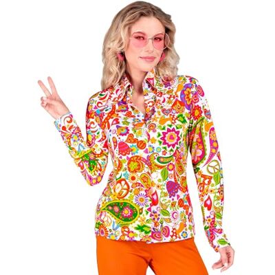 e-Carnavalskleding.nl Chemise style années 70 fête paix - vêtements e-Carnavalskleding.nl Chemise style années 70 fête paix - vêtements