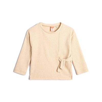 Koton T-shirt basique à manches longues côtelé pour fille, Beige (050), 2-3 Jahre Koton T-shirt basique à manches longues côtelé pour fille, Beige (050), 2-3 Jahre