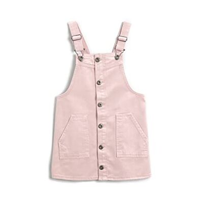 Koton Robe basique Jean Dungaree en coton pour fille, Lilac (263), 5-6 ans Koton Robe basique Jean Dungaree en coton pour fille, Lilac (263), 5-6 ans