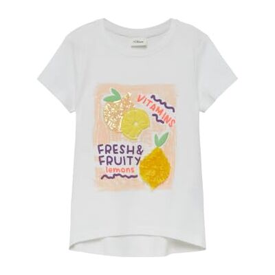 s.Oliver Junior T-Shirt Fille 2178233 0100 128/134 cm s.Oliver Junior T-Shirt Fille 2178233 0100 128/134 cm