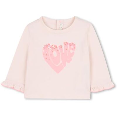 Billieblush U21266 T-shirt pour bébé fille, Rose Courage, 12 mois Billieblush U21266 T-shirt pour bébé fille, Rose Courage, 12 mois