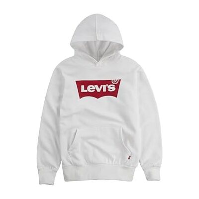 Levi's Garçon Sweatshirt à capuche Lvb Batwing Screenprint Hoodie, Blanc, 12 ans Levi's Garçon Sweatshirt à capuche Lvb Batwing Screenprint Hoodie, Blanc, 12 ans