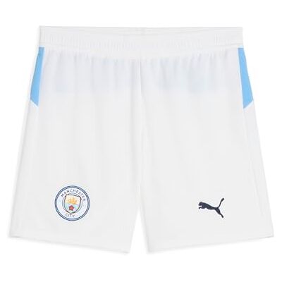 PUMA Manchester City FC Shorts pour enfants 25/26, Blanc (White x Team Light Blue), 140 PUMA Manchester City FC Shorts pour enfants 25/26, Blanc (White x Team Light Blue), 140