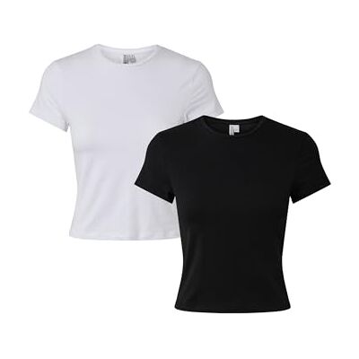 PIECES Pcamelia Baby Tee 2-pack Jrs Noos Bc Pcamelia Jrs Noos Bc Lot de 2 t-shirts pour bébé Femme (lot de 2) PIECES Pcamelia Baby Tee 2-pack Jrs Noos Bc Pcamelia Jrs Noos Bc Lot de 2 t-shirts pour bébé Femme (lot de 2)