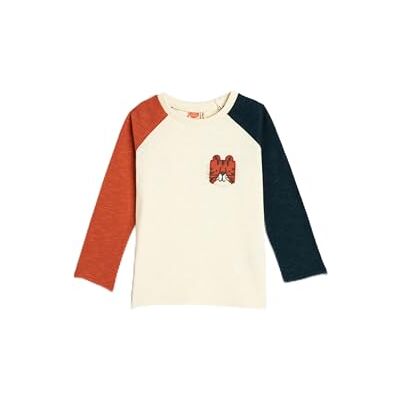 Koton T-shirt Long Sleeve Crew Neck Tiger Printed Color Block Cotton T-shirt Babyboys Koton T-shirt Long Sleeve Crew Neck Tiger Printed Color Block Cotton T-shirt Babyboys