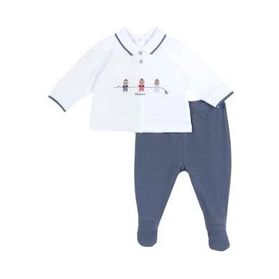 Chicco , Ensemble pour bébé, couvre-bandeaux et guêtres en coton doux, idéal pour le printemps et l'automne, idées cadeaux de naissance, Designed in Italy, vêtements bébé 0-24 mois, bleu, 3 mesi Chicco , Ensemble pour bébé, couvre-bandeaux et guêtres en coton doux, idéal pour le printemps et l'automne, idées cadeaux de naissance, Designed in Italy, vêtements bébé 0-24 mois, bleu, 3 mesi