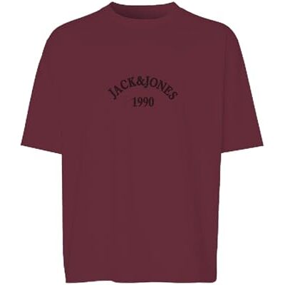 JACK & JONES Jorbleecker Branding Tee Ss Cn Jnr T-shirt, Rouge tibétain, 128 JACK & JONES Jorbleecker Branding Tee Ss Cn Jnr T-shirt, Rouge tibétain, 128