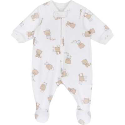 Chicco Grenouillère unisexe pour bébé et bébé, Bleu imprimé, 6 mois Chicco Grenouillère unisexe pour bébé et bébé, Bleu imprimé, 6 mois