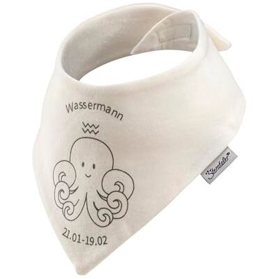 Sterntaler Foulard unisexe pour bébé, signe du zodiaque, Verseau, écru, ecru, Wassermann Sterntaler Foulard unisexe pour bébé, signe du zodiaque, Verseau, écru, ecru, Wassermann