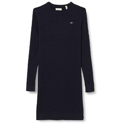 GANT Stretch Cotton Cable C-neck Dress Robe Fille GANT Stretch Cotton Cable C-neck Dress Robe Fille
