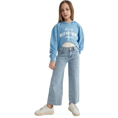 DeFacto Jean pour fille, Bleu moyen., 8-9 ans DeFacto Jean pour fille, Bleu moyen., 8-9 ans