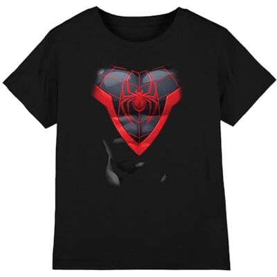 Marvel Spiderman Miles Morales Costume Unisex Kids T Shirt T-shirt Garçon Marvel Spiderman Miles Morales Costume Unisex Kids T Shirt T-shirt Garçon