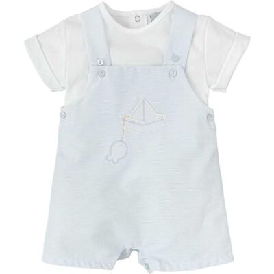 BABIDU Conjunto bebé avec Peto Y Camiseta, Algodón 100% Set enfant avec salopettes bleu clair, 3 mois unisexe pour enfants, bleu ciel, 3 mesi BABIDU Conjunto bebé avec Peto Y Camiseta, Algodón 100% Set enfant avec salopettes bleu clair, 3 mois unisexe pour enfants, bleu ciel, 3 mesi