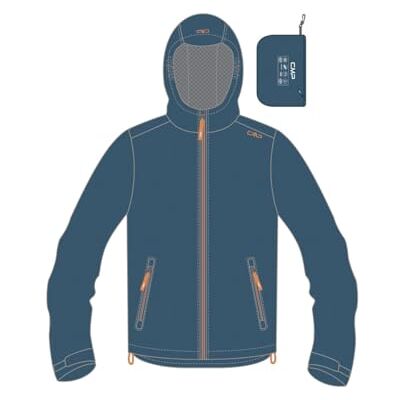 CMP Veste de Pluie Anti-déchirure pour Enfants avec Capuche Fixe Veste de pluie Mixte enfant CMP Veste de Pluie Anti-déchirure pour Enfants avec Capuche Fixe Veste de pluie Mixte enfant