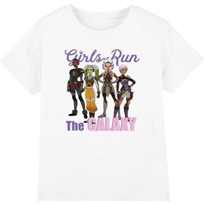 Star Wars Ahsoka Galaxy Girls Ketsu Sabine Hera T-shirt unisexe pour enfants, blanc, 9-10 ans, blanc, 9-10 ans Star Wars Ahsoka Galaxy Girls Ketsu Sabine Hera T-shirt unisexe pour enfants, blanc, 9-10 ans, blanc, 9-10 ans